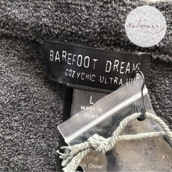 Barefoot Dreams CozyChic Ultra Lite Seamed Legging in Carbon L - Picture 3 of 4